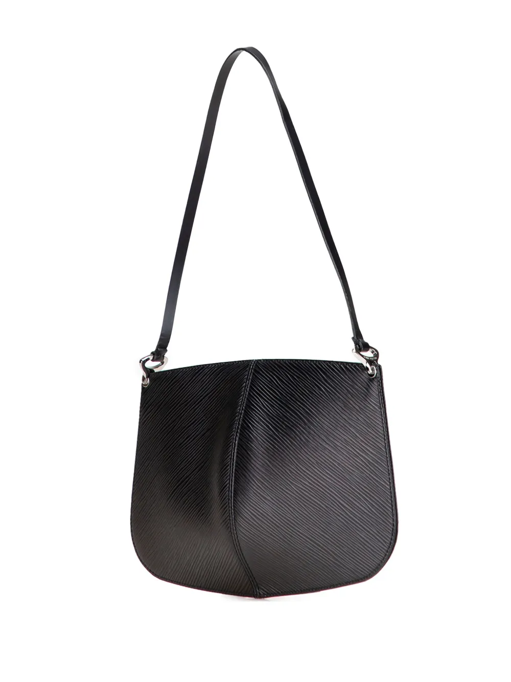 Pre-owned Louis Vuitton 1999 Epi Demi Lune Pochette Shoulder Bag In Black