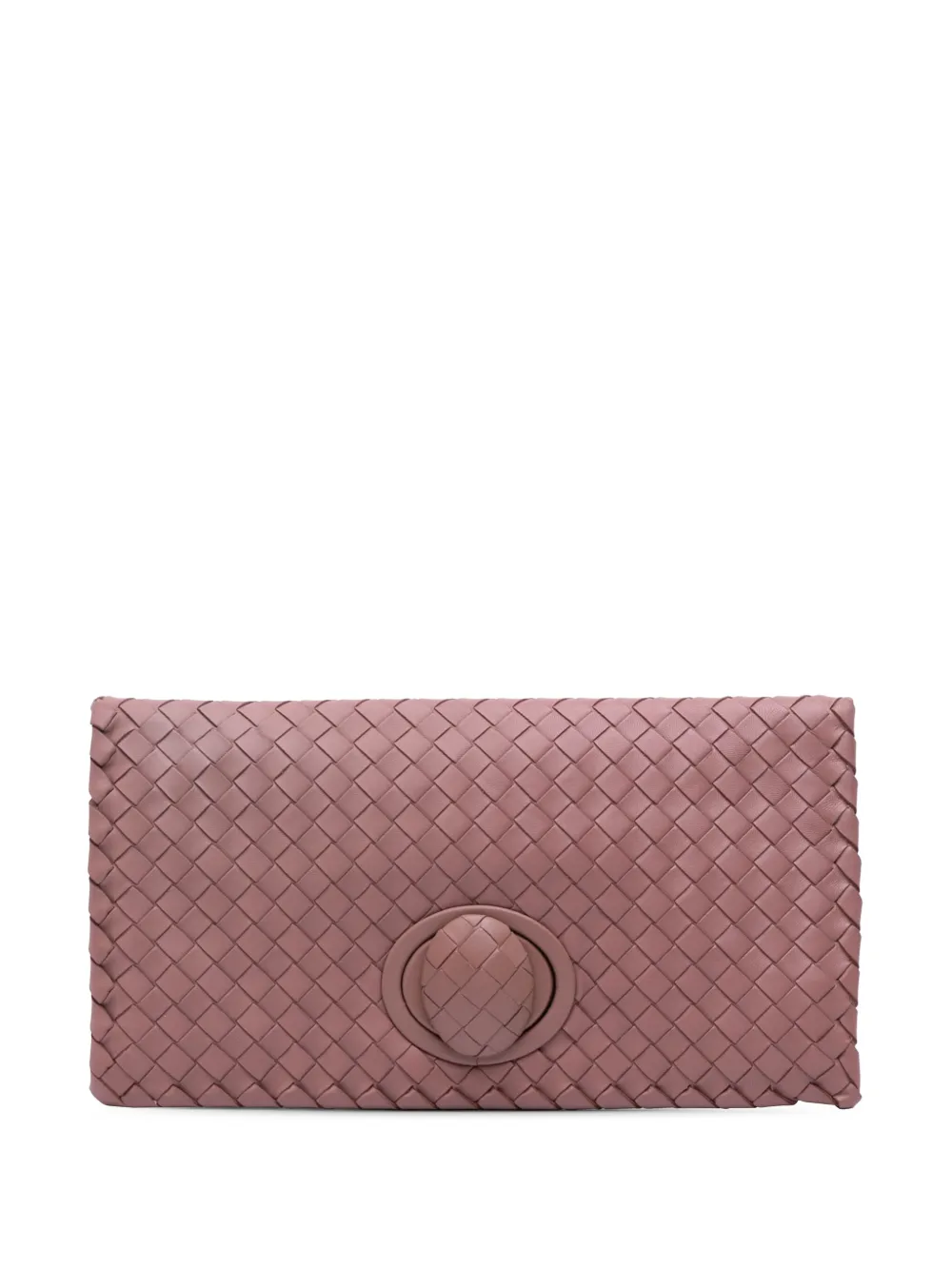 Bottega Veneta Pre-Owned 2012-2025 Nappa Intrecciato Turn Lock clutch bag | Pink | Image 1