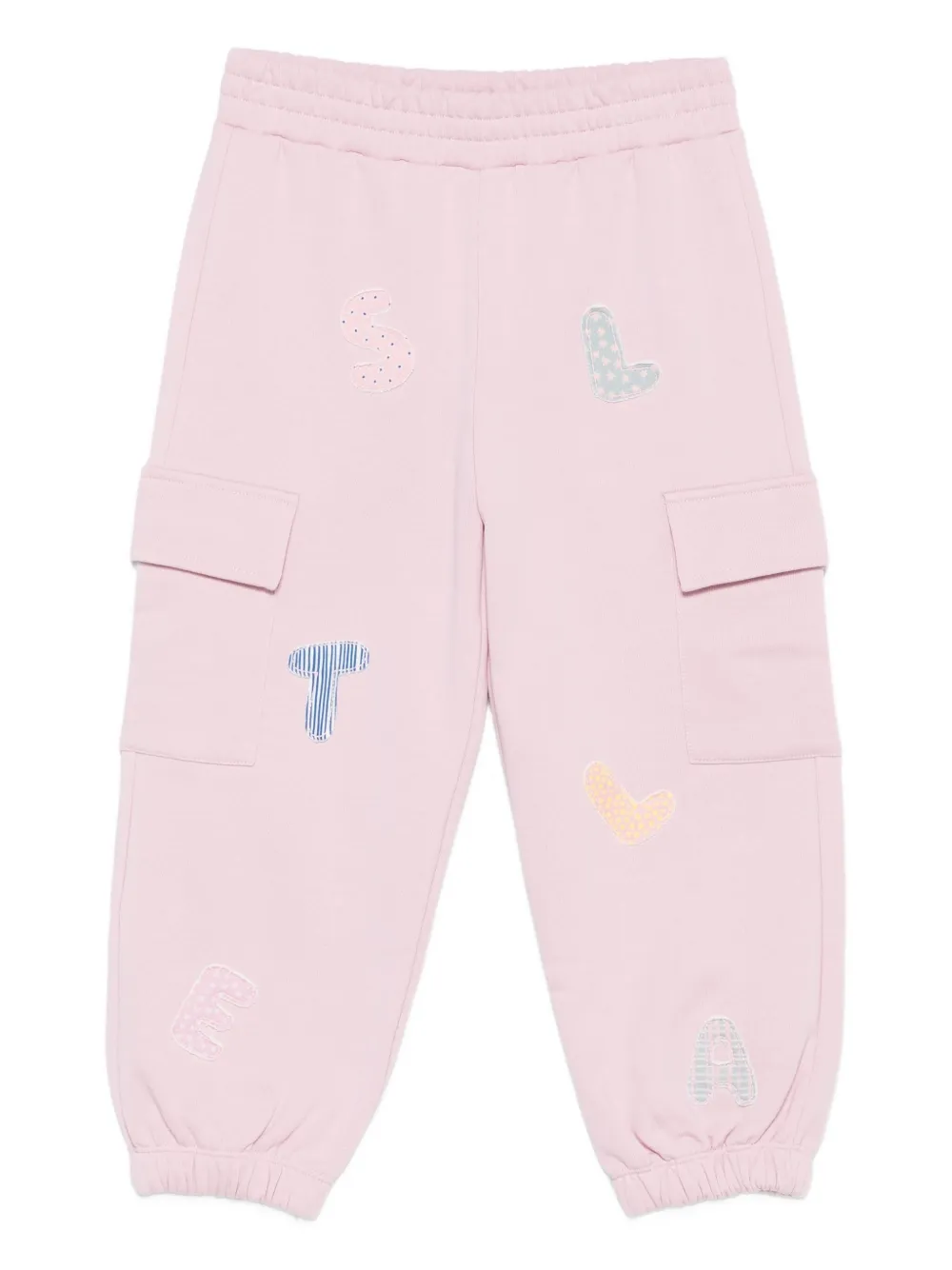 Stella McCartney Kids embroidered pocket sweatpants Roze