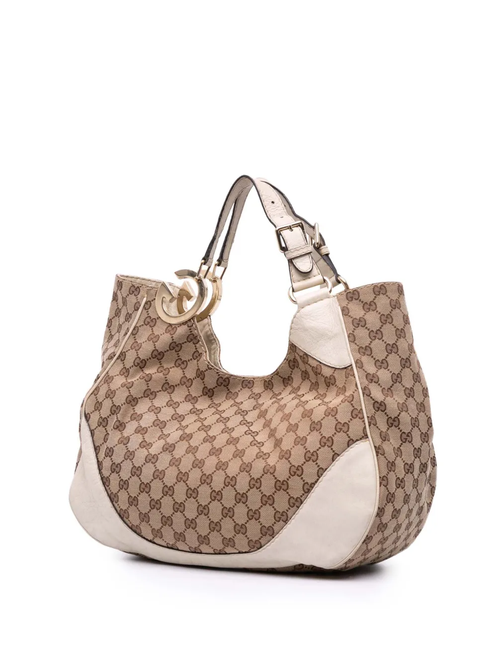 Pre-owned Gucci 2016-2025 Gg Canvas Charlotte Tote Bag In Brown