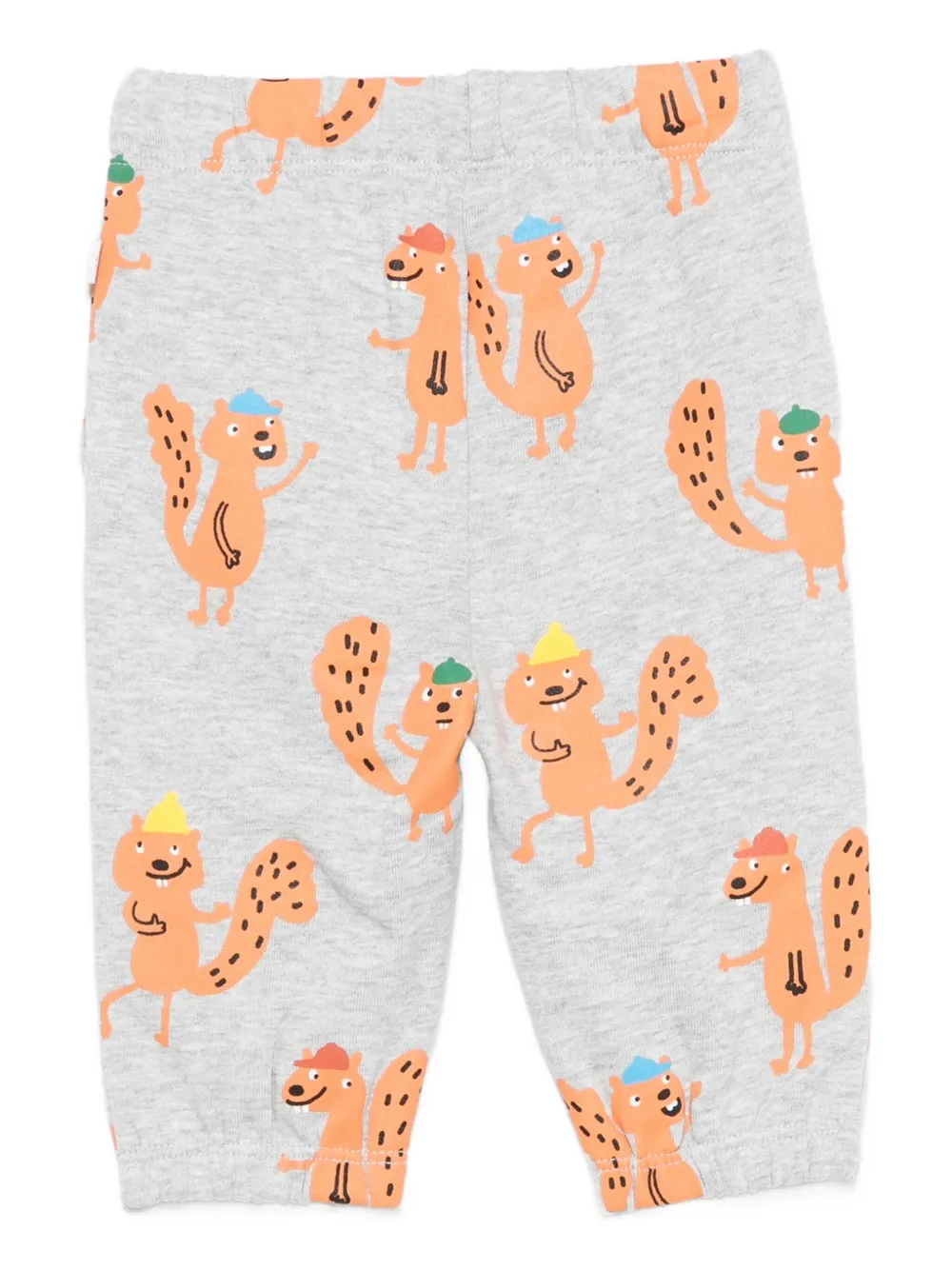 Stella McCartney Kids squirrel-print drawstring trousers Grijs