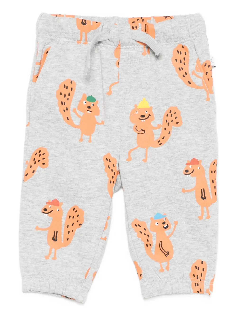Stella McCartney Kids squirrel-print drawstring trousers Grijs