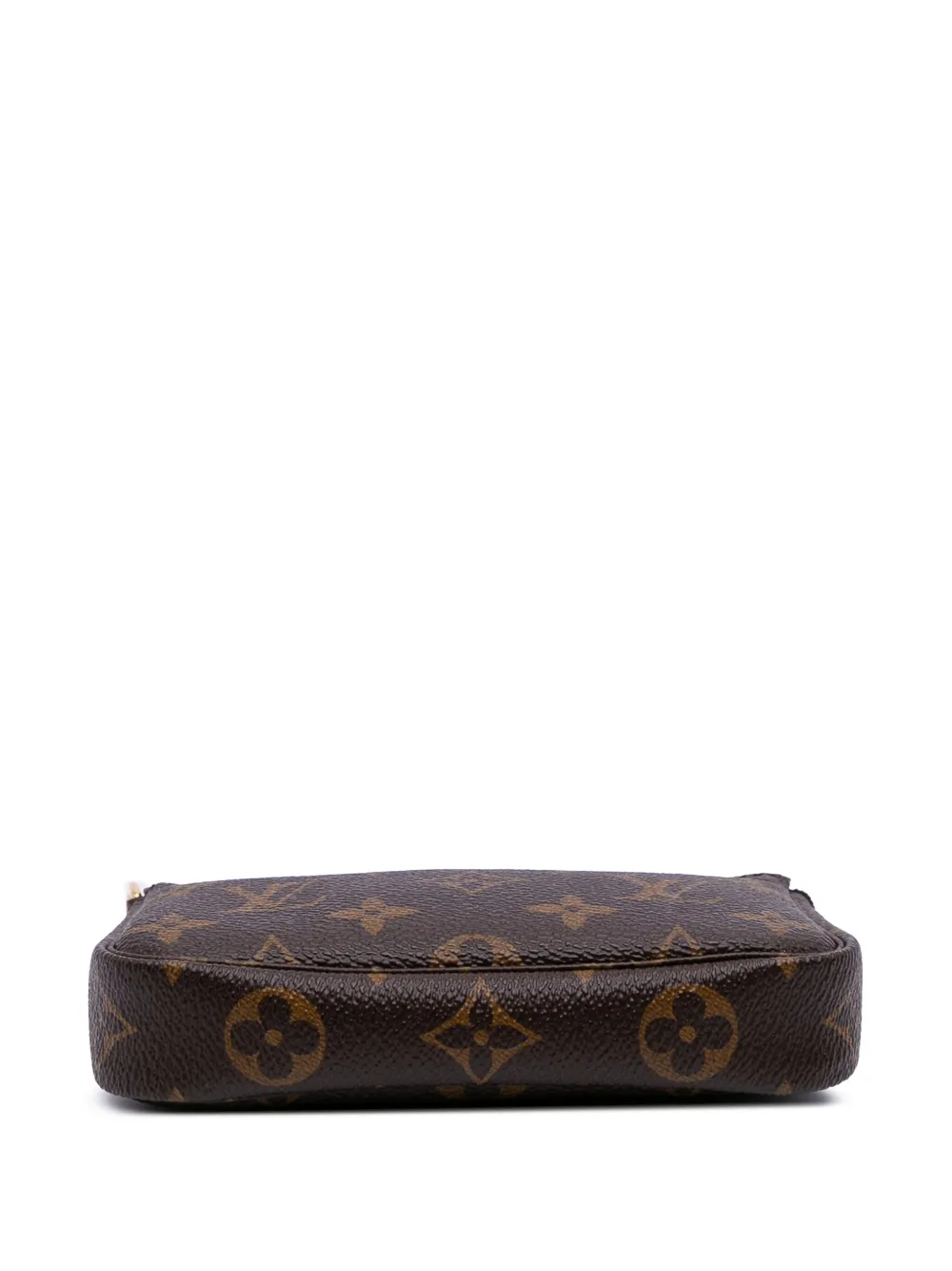 Pre-owned Louis Vuitton 2017 Monogram Mini Pochette Accessoires Handbag In Brown