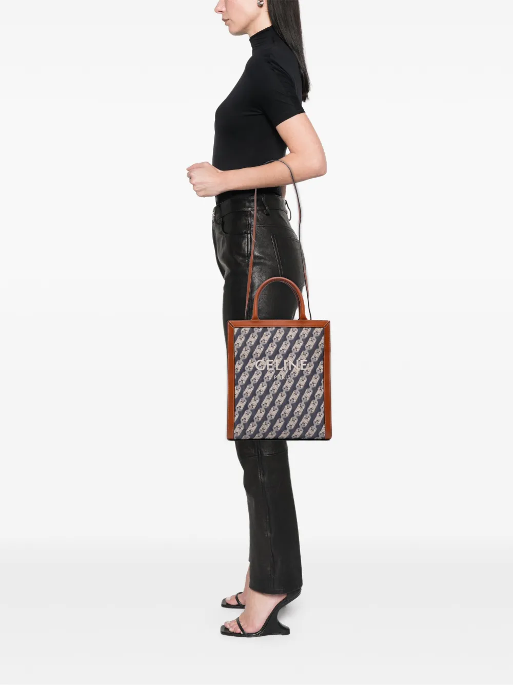 Celine Pre-Owned 2021-2025 Small Triomphe Canvas Maillon Vertical Cabas satchel | Pre-Owned | Image 2
