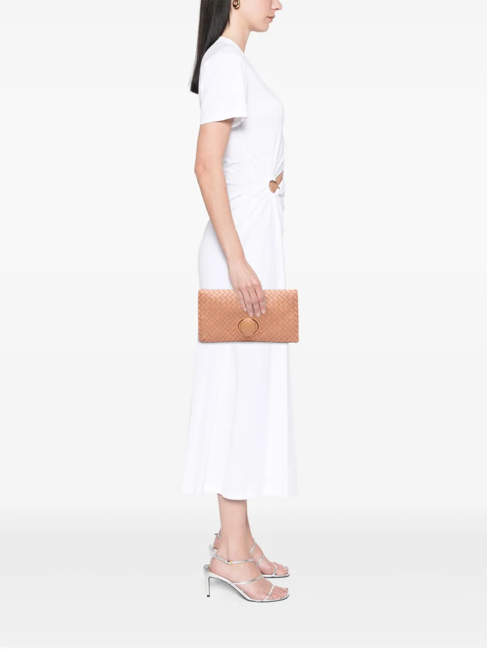 Bottega Veneta Pre-Owned 2012-2025 Nappa Intrecciato Turn Lock clutch bag | Pre-Owned | Image 2
