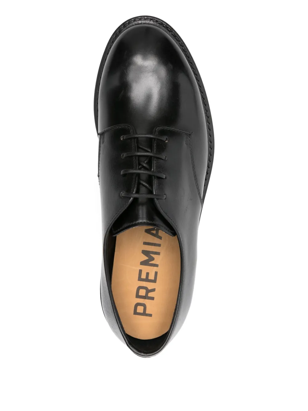 Premiata lace-up leather oxford shoes Zwart