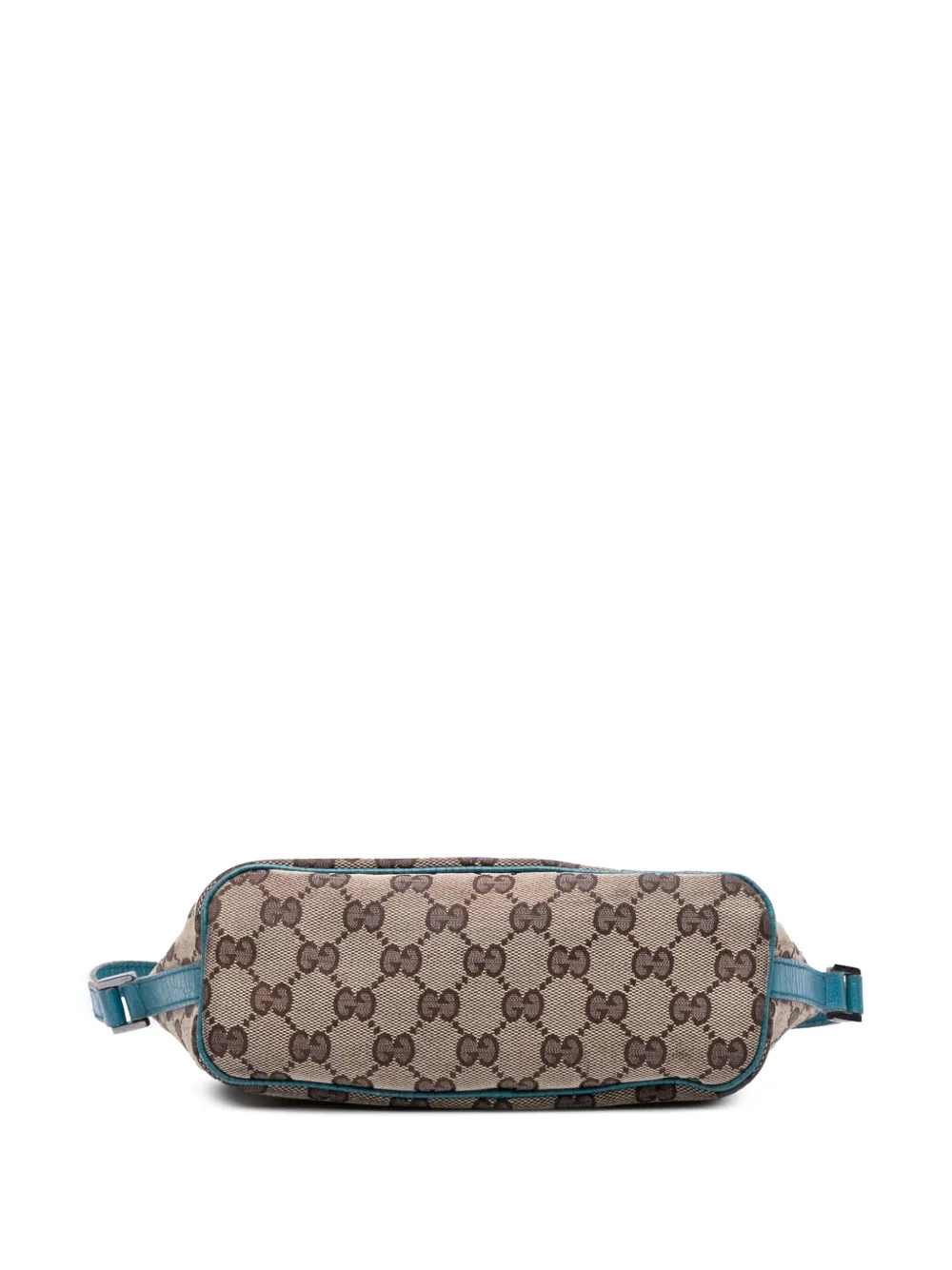Pre-owned Gucci 2000-2015 Gg Canvas Web Boat Shoulder Bag In Brown