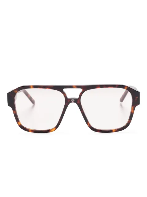 FACE HIDE lentes de sol con armazón rectangular y motivo carey