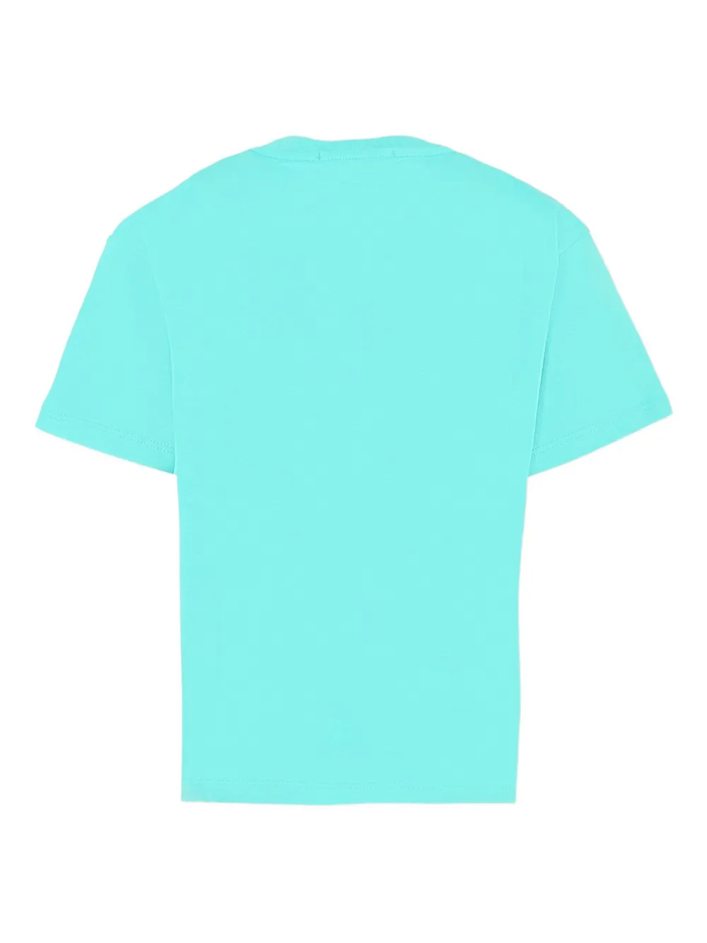 MSGM Kids logo-print cotton T-shirt Blauw