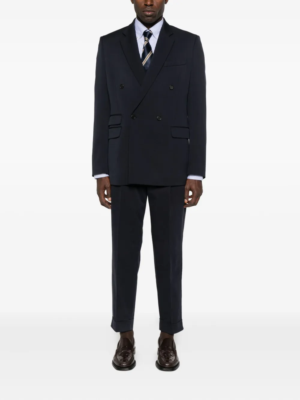 Alessandro Gherardi striped shirt - Blauw