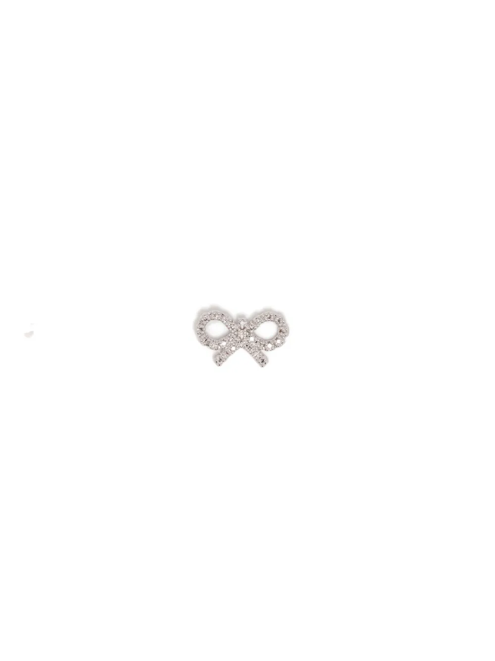 Self-portrait Embellished Bow Earrings In Metallic