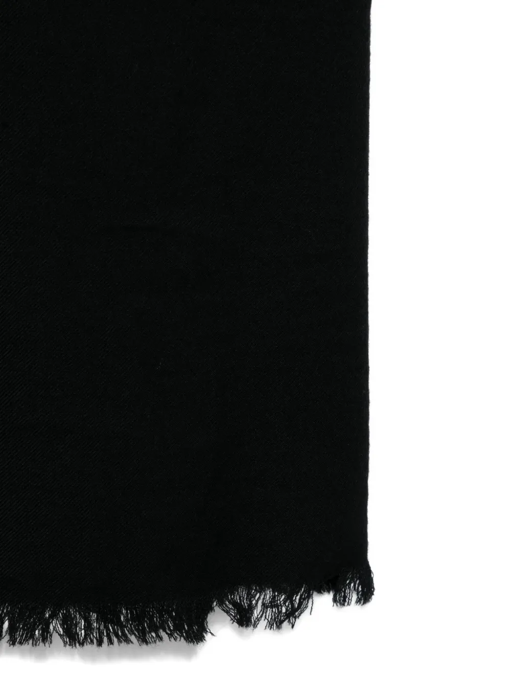 Rick Owens frayed wool scarf Zwart