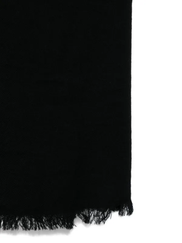 Rick Owens Frayed Wool Scarf | Black | FARFETCH ID