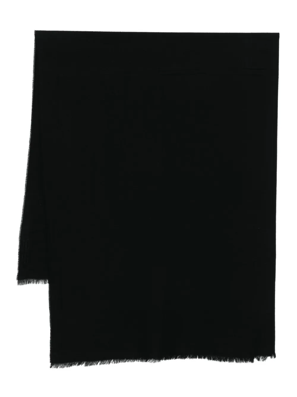 Rick Owens frayed wool scarf Zwart