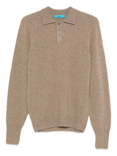 Drumohr polo-neck buttoned sweater