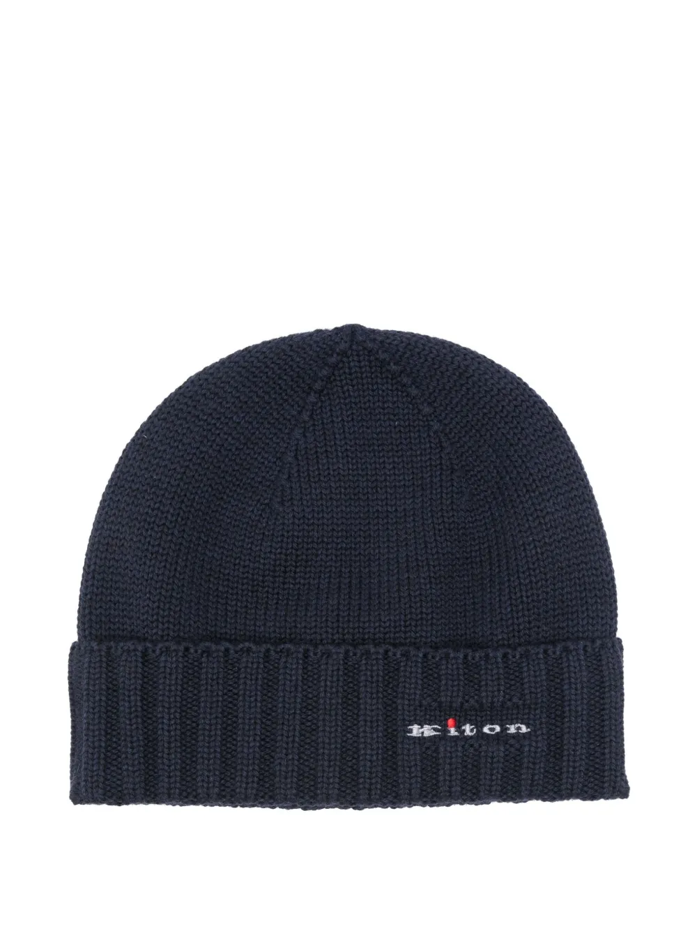 Kiton ribbed wool beanie | Blue | Image 1