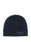 Kiton ribbed wool beanie - Blue