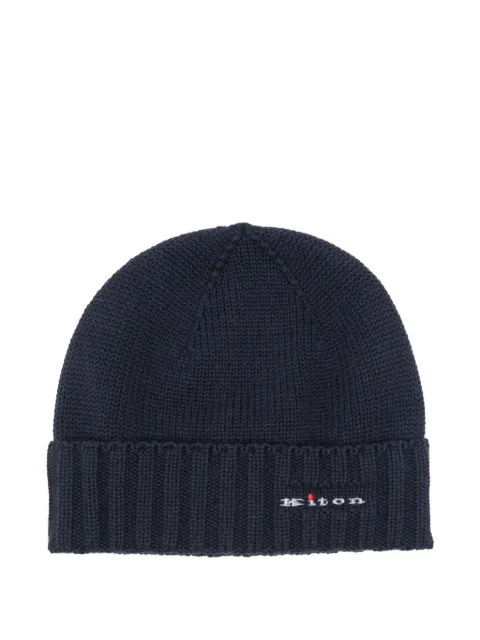 Kiton ribbed wool beanie