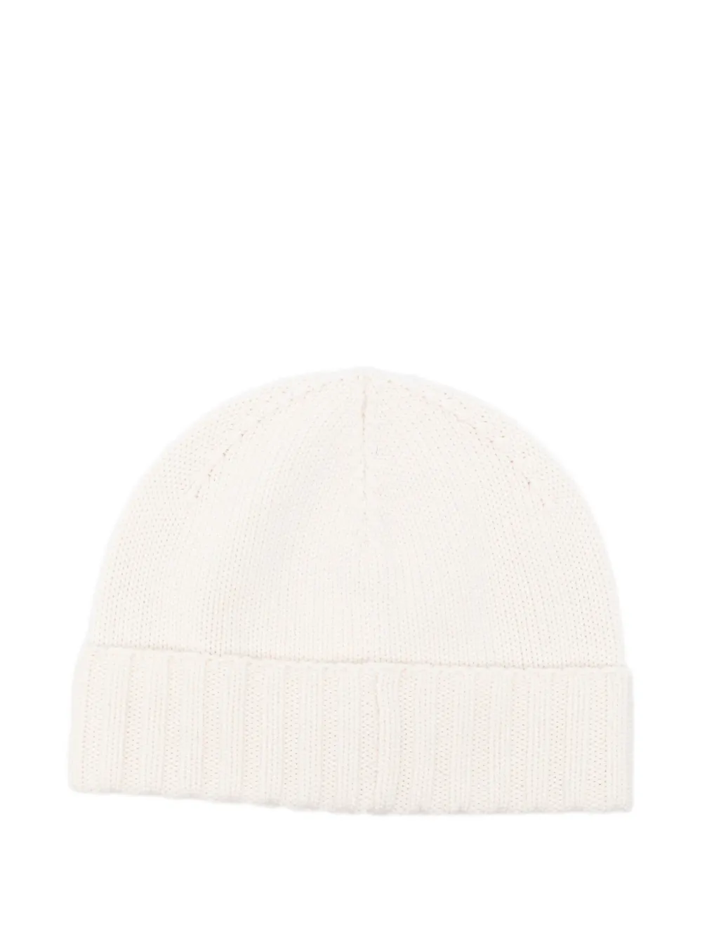 Kiton ribbed wool beanie Wit