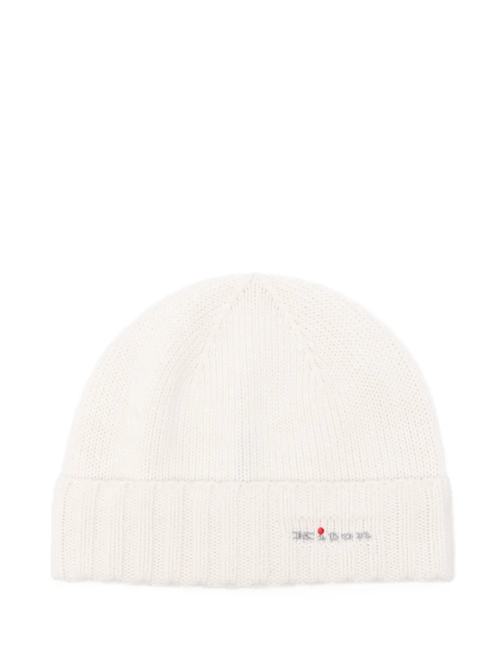 Kiton ribbed wool beanie | White | Image 1