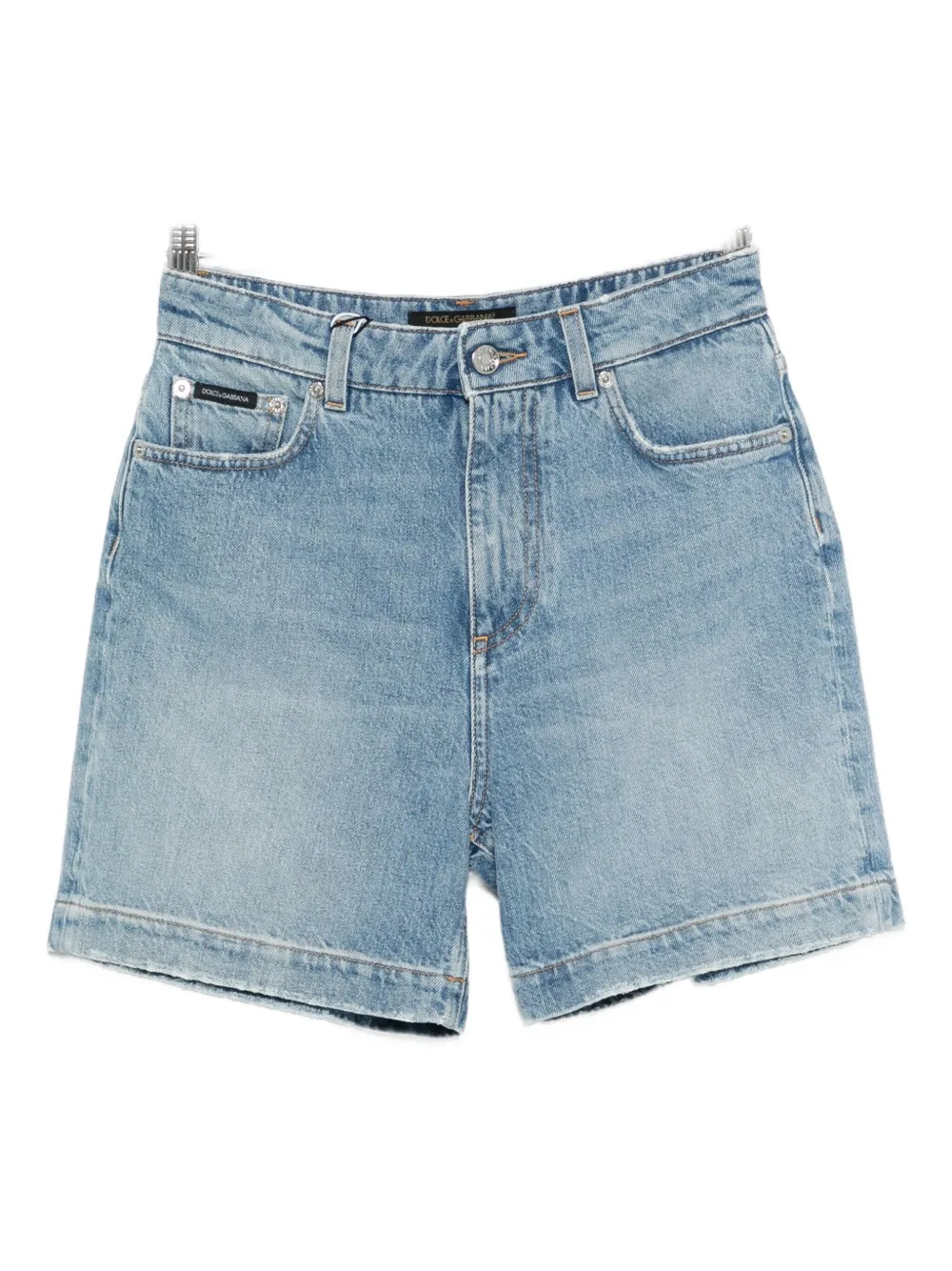 Dolce & Gabbana Logo-plaque Shorts In Blue