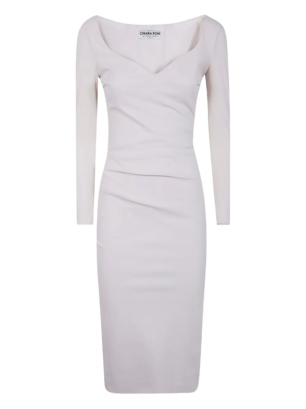 CHIARA BONI La Petite Robe long-sleeve midi dress | White | Image 1