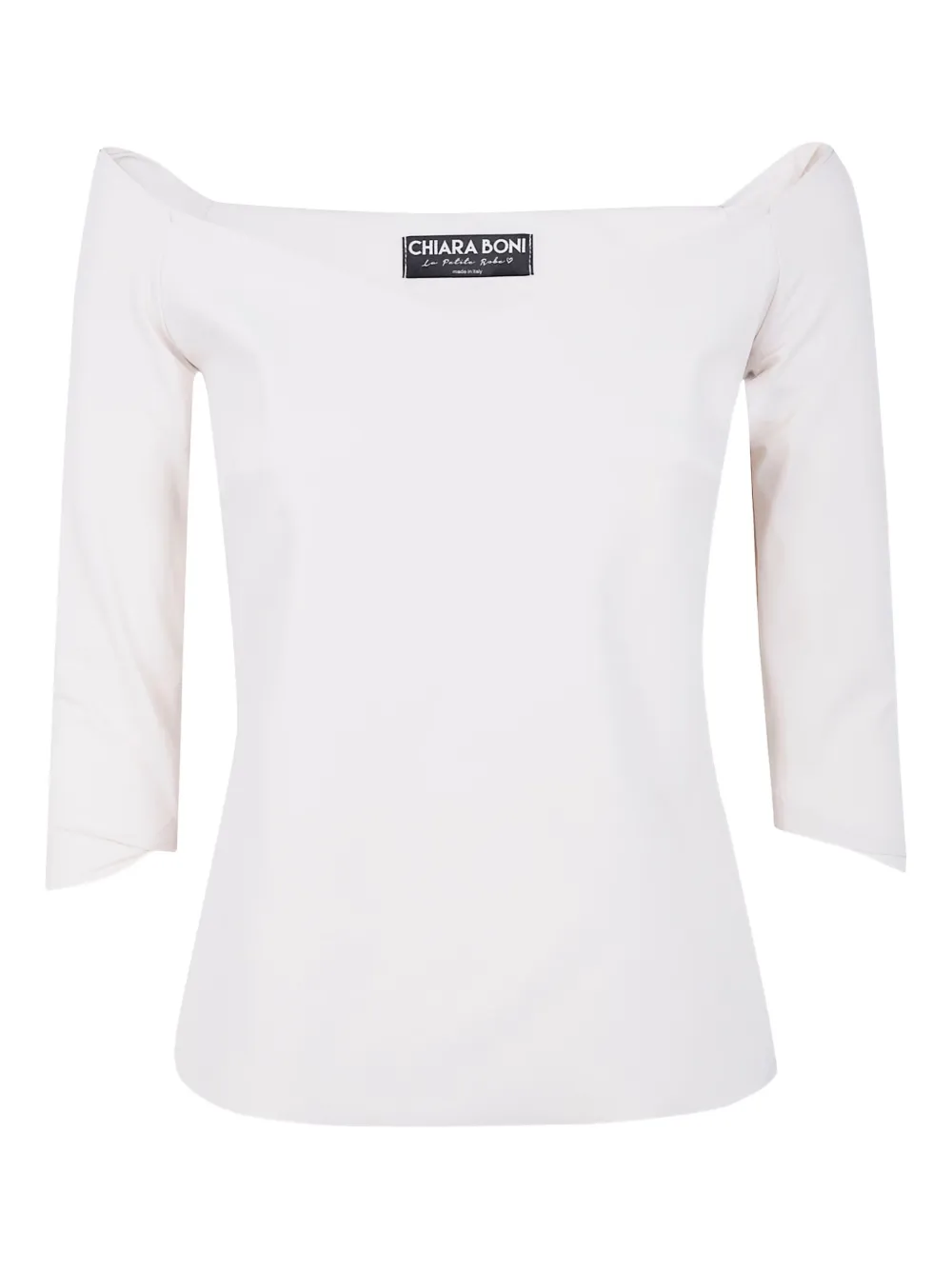 CHIARA BONI La Petite Robe off-shoulder three-quarter sleeve top | White | Image 1