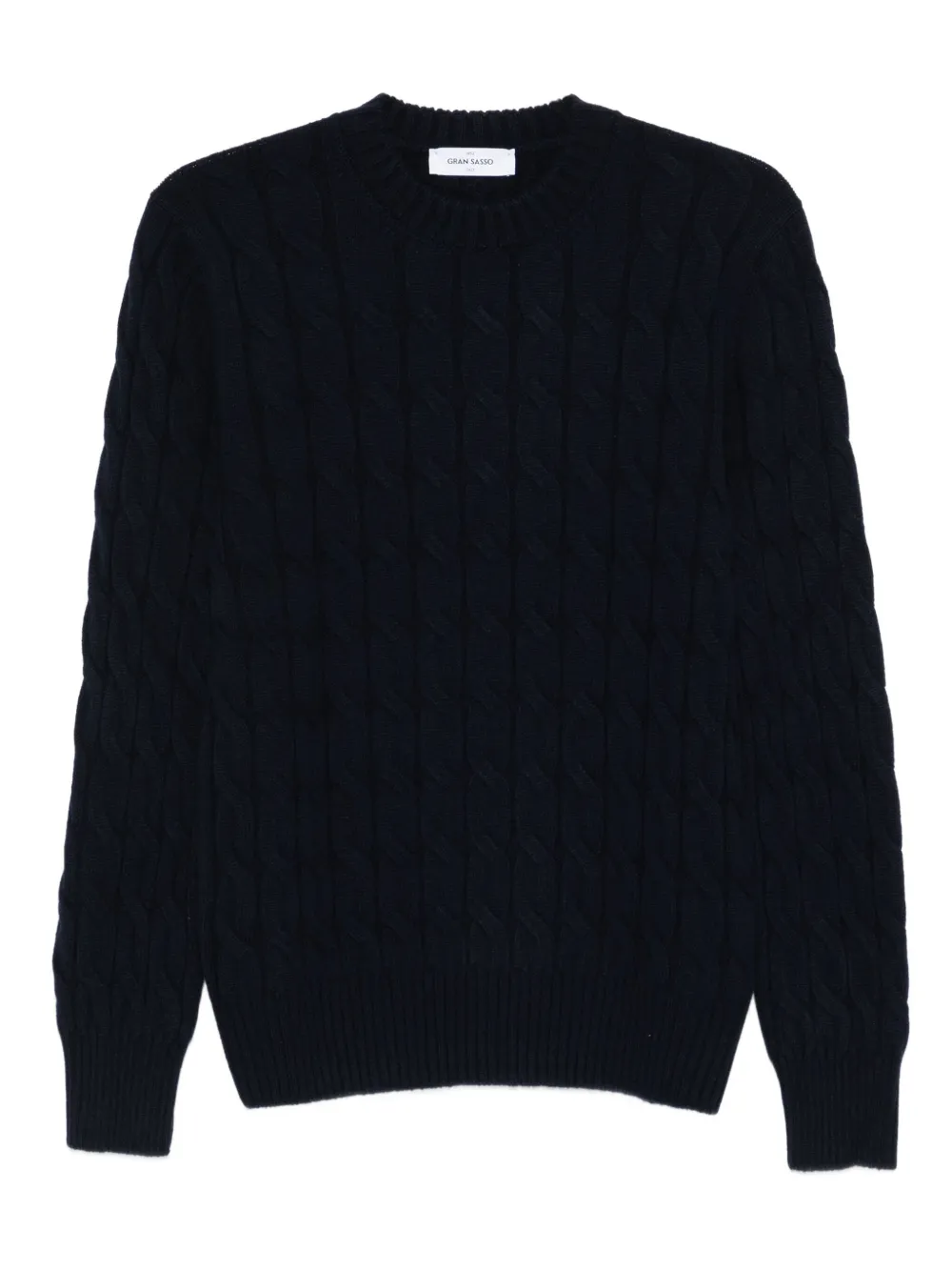 Gran Sasso cable-knit crew-neck sweater | Blue | Image 1