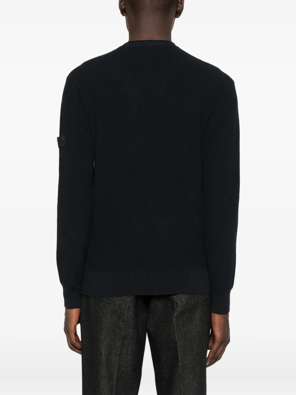 Peuterey ribbed panelled sweater Blauw