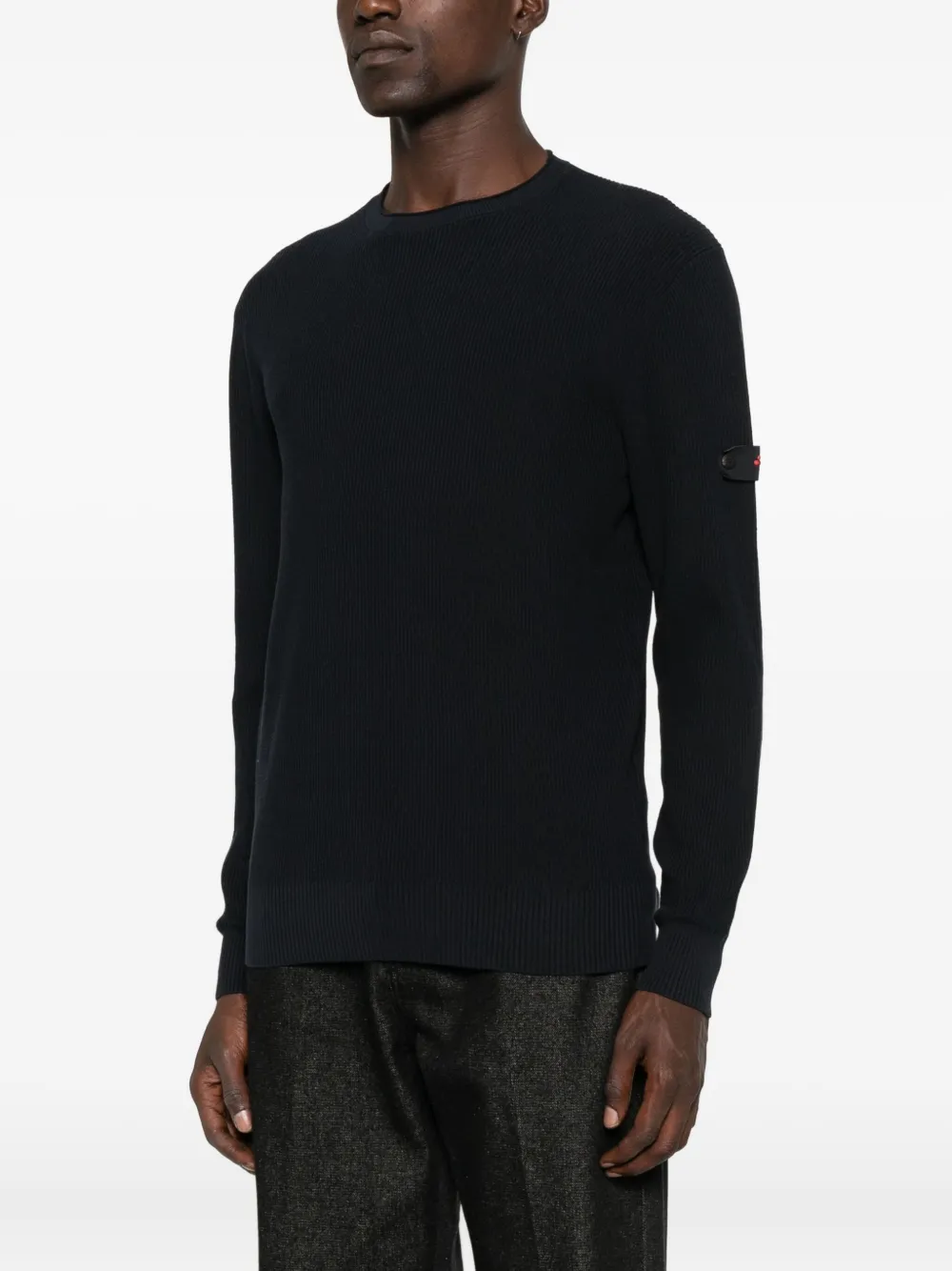 Peuterey ribbed panelled sweater Blauw