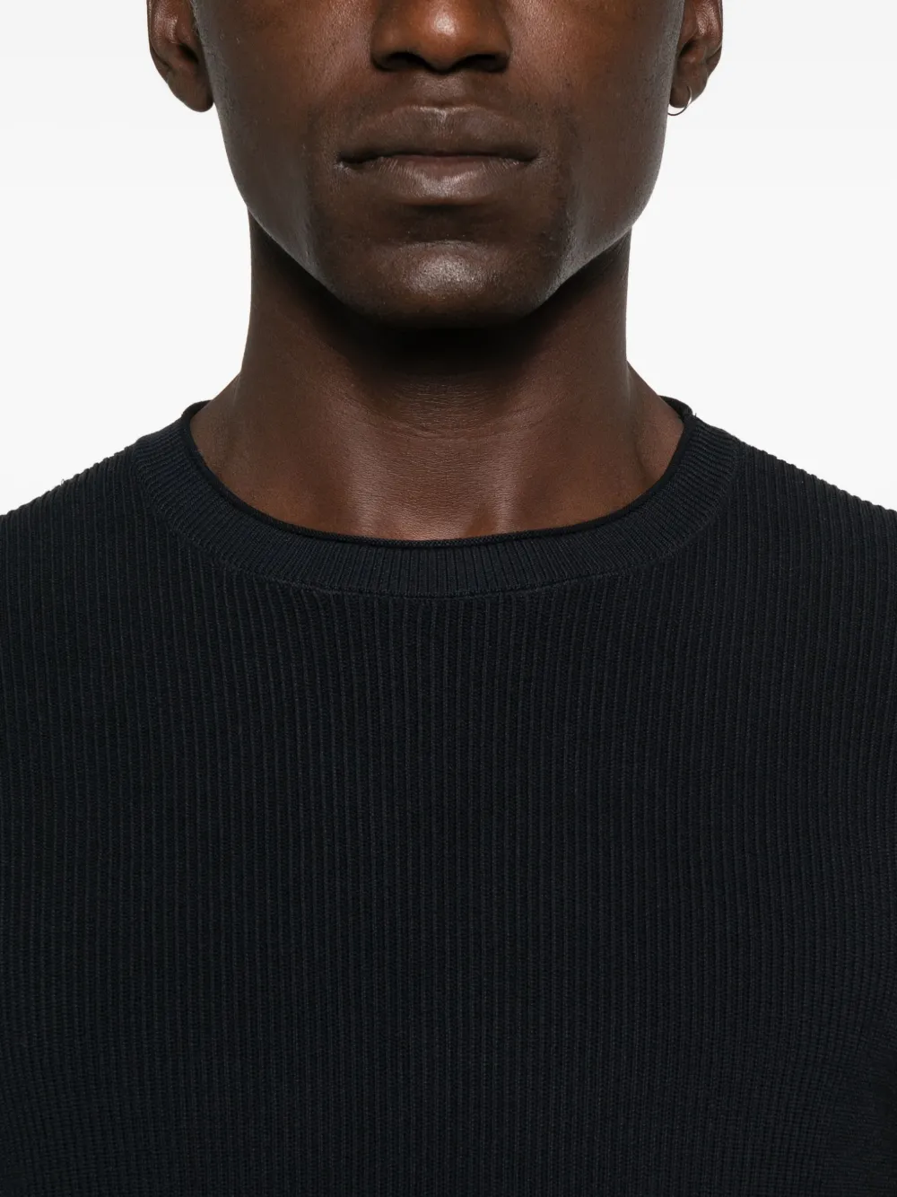 Peuterey ribbed panelled sweater Blauw
