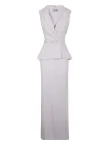 CHIARA BONI La Petite Robe belted peplum dress - White