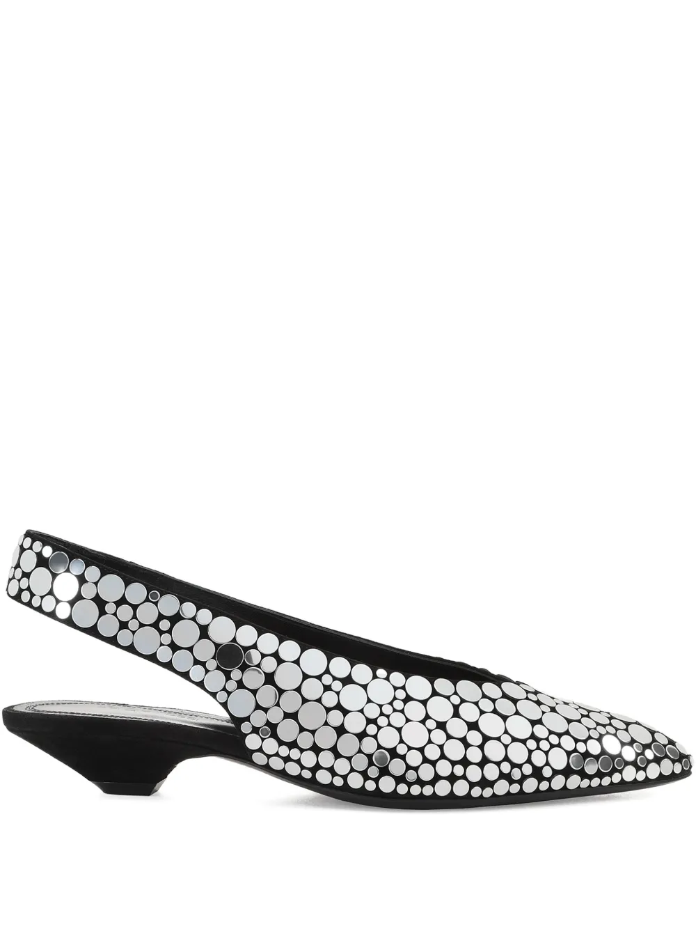 Sergio Rossi 25mm Beak slingback sandals Zilver