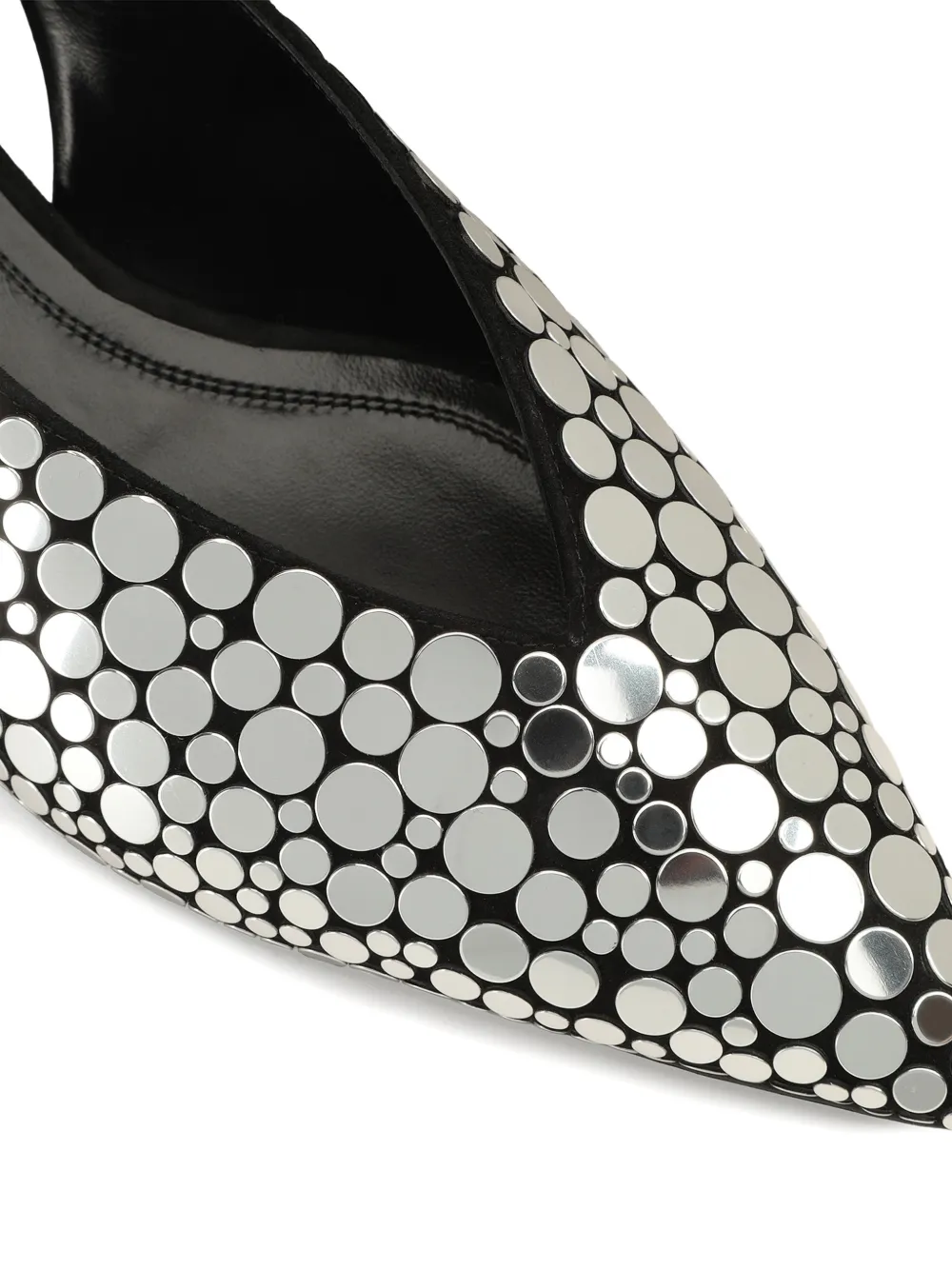 Sergio Rossi 25mm Beak slingback sandals Zilver