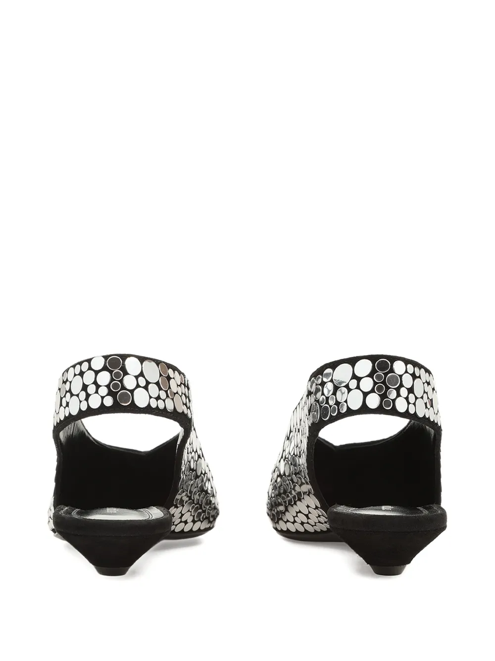 Sergio Rossi 25mm Beak slingback sandals Zilver