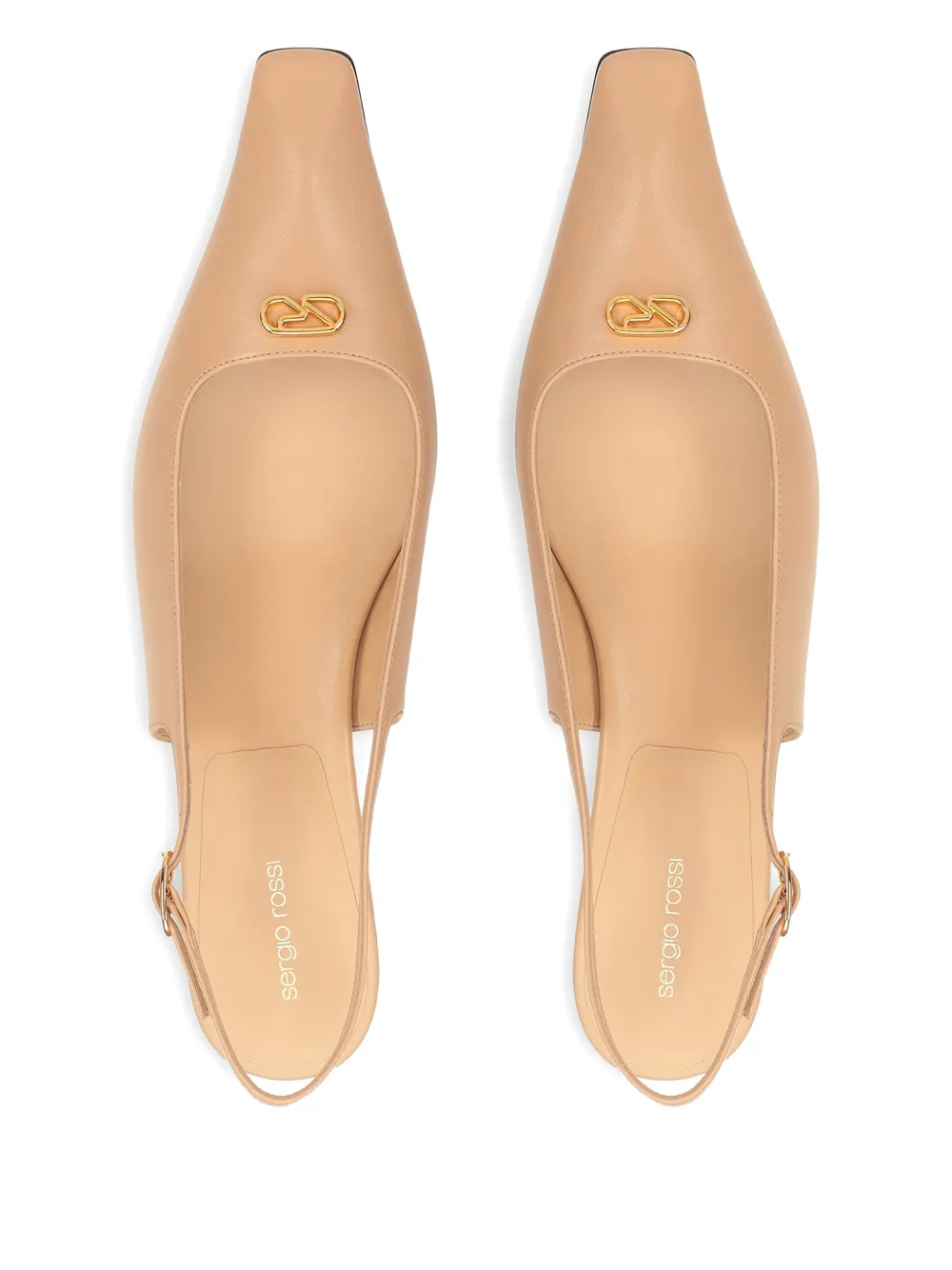 Sergio Rossi 25 mm Surge slingback sandalen Beige