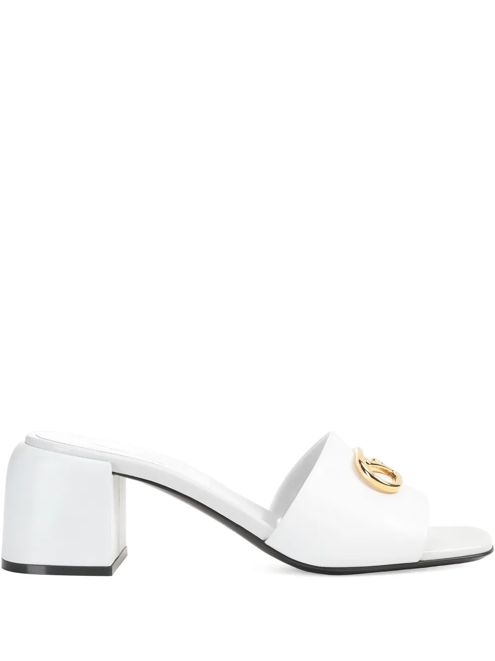 Sergio Rossi 55mm Surge leather mules Wit