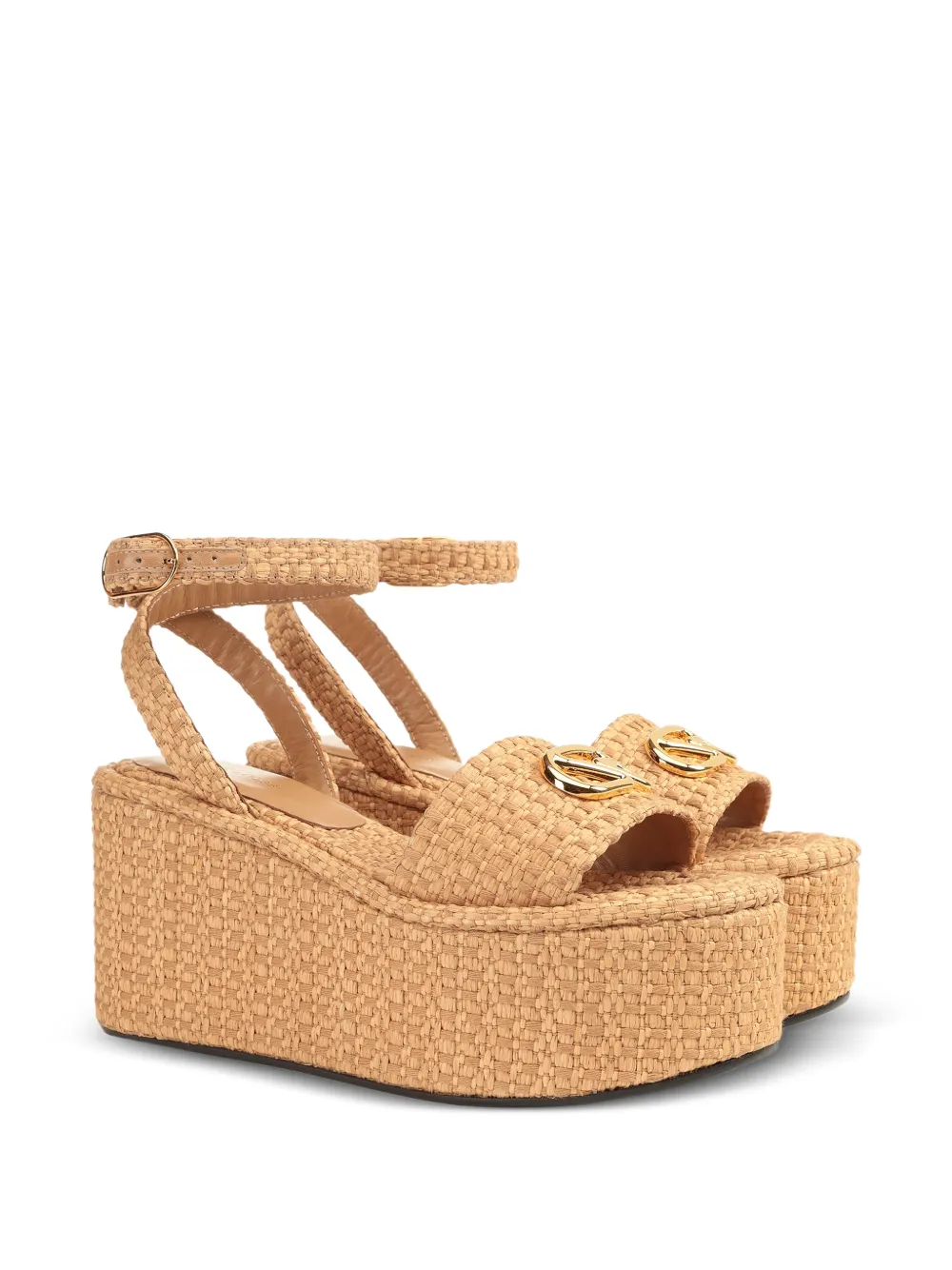 Sergio Rossi Sandalen met logoplakkaat Beige