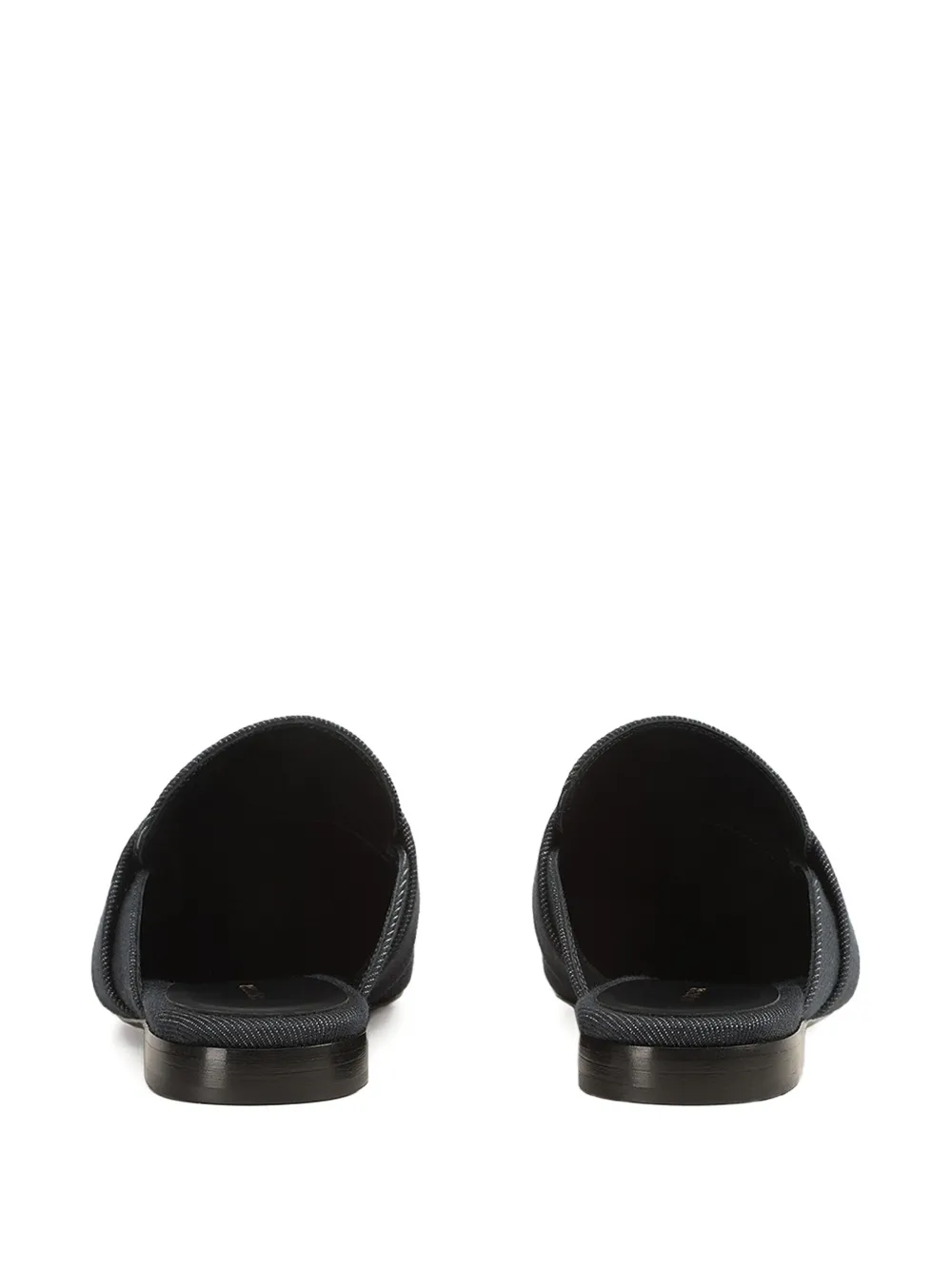 Sergio Rossi Logo-plaque Mules In Blue