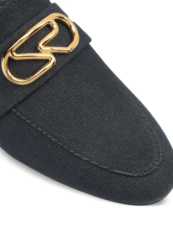 Sergio Rossi ロゴプレート ミュール | ブルー | FARFETCH JP