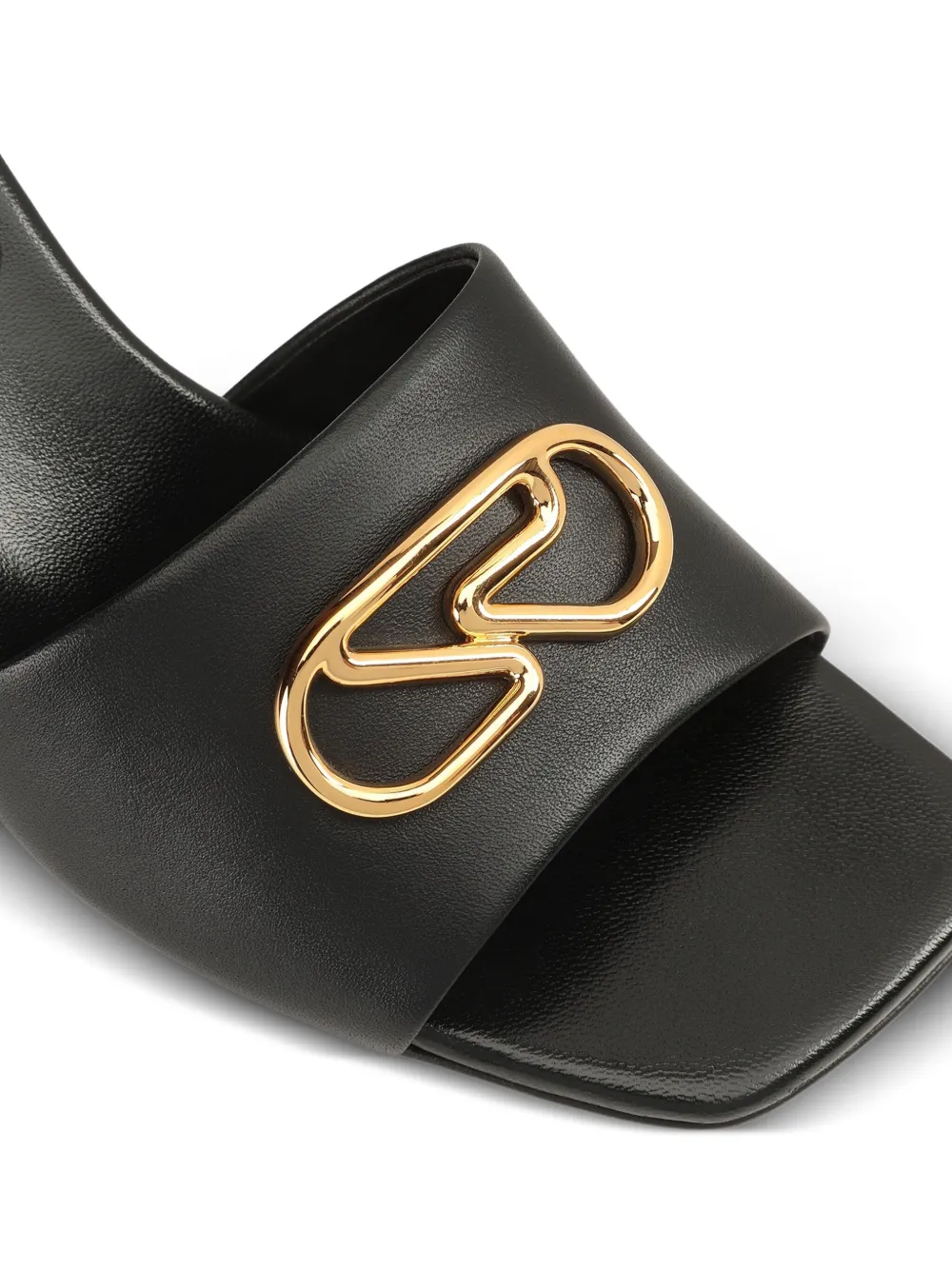 Sergio Rossi 55mm logo-plaque Sandals | Black | FARFETCH