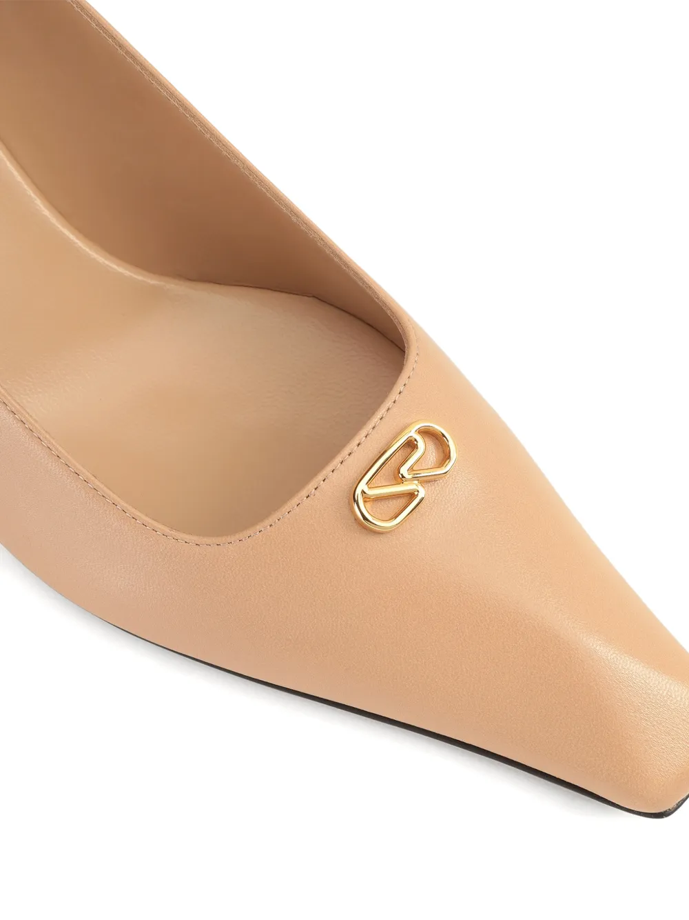 Sergio Rossi 60mm Surge Leather Pumps In Nude