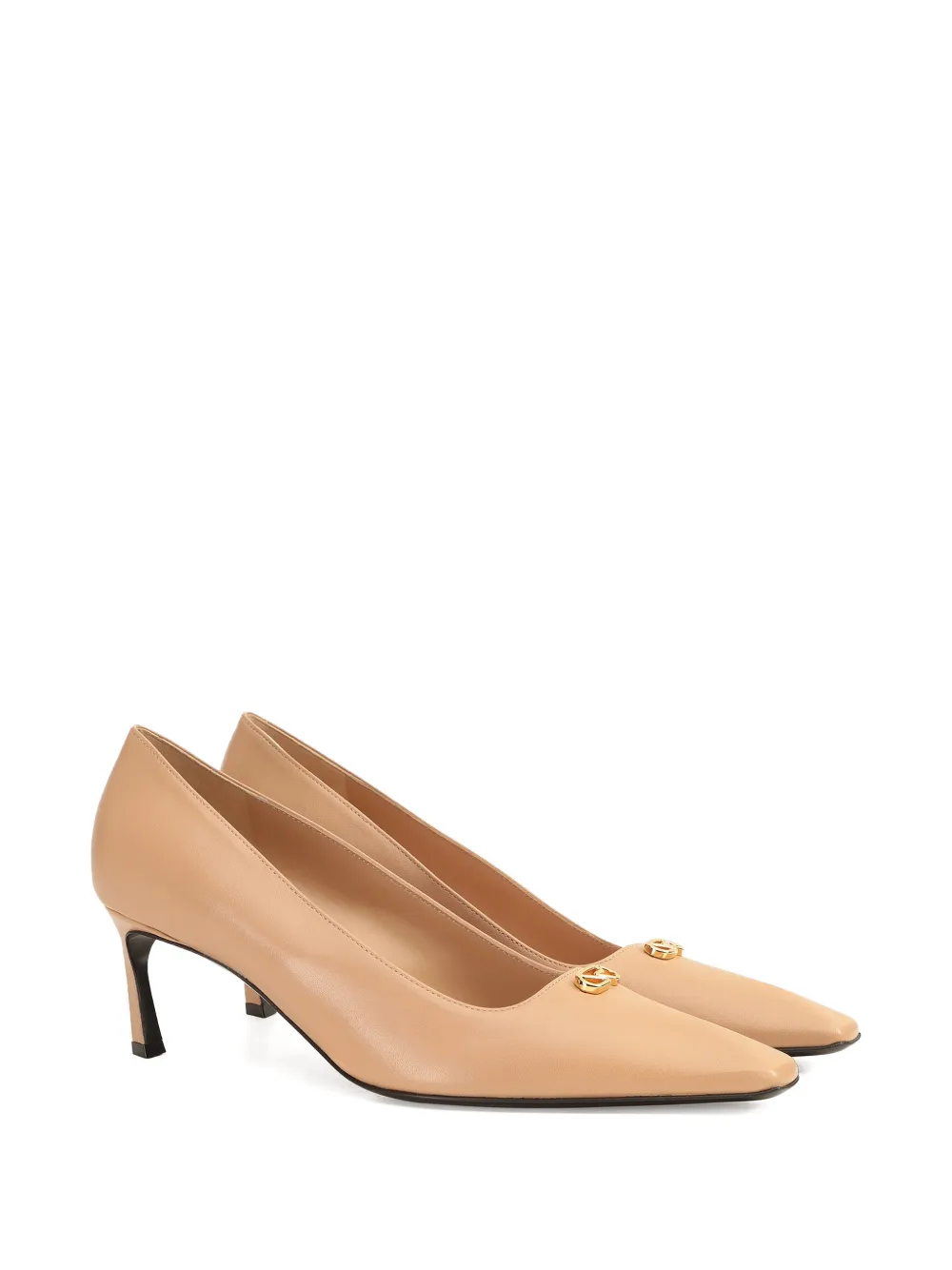 Sergio Rossi 60mm Surge Leather Pumps In Nude