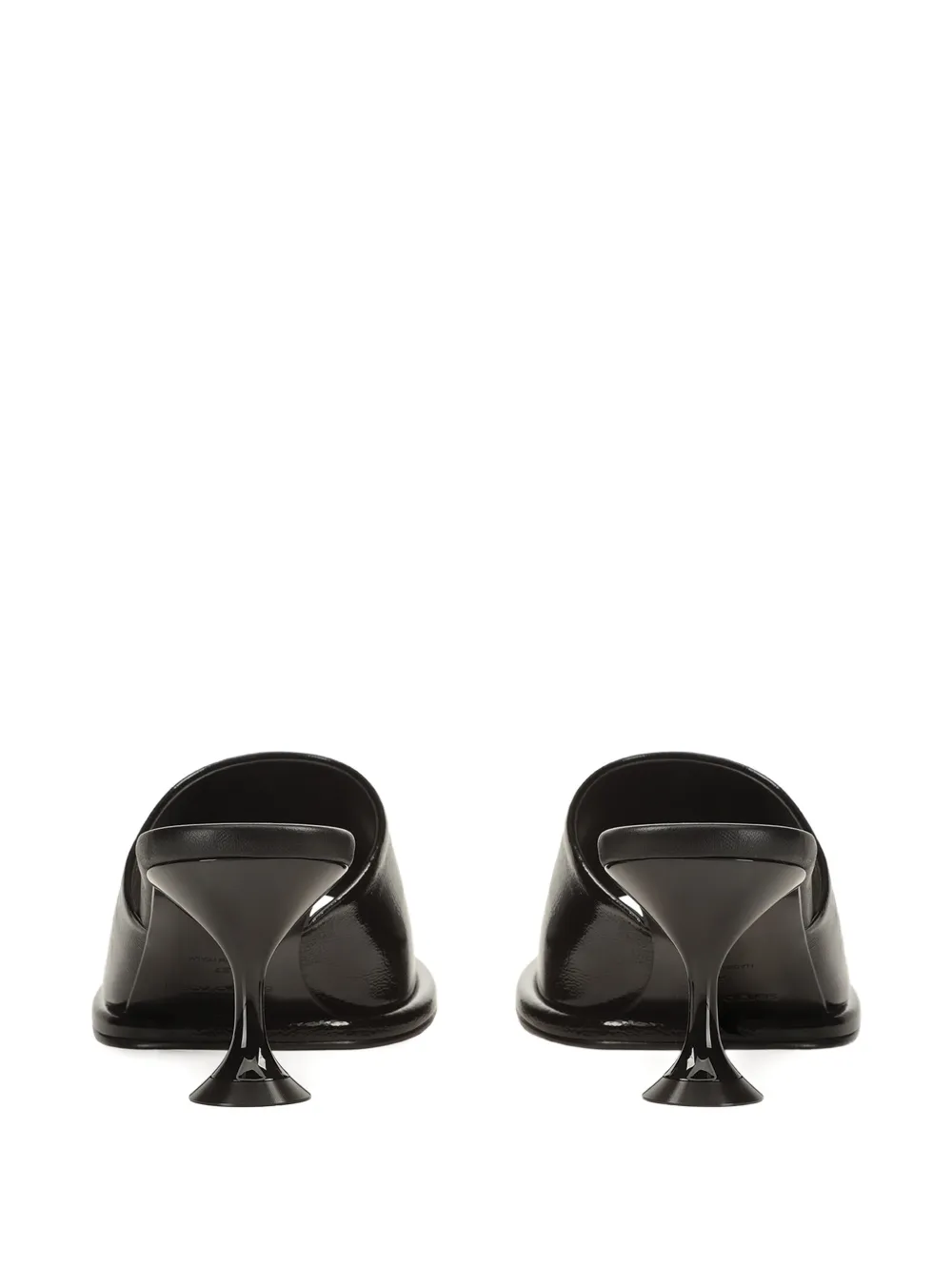 Sergio Rossi 60mm Orb leather mules Zwart