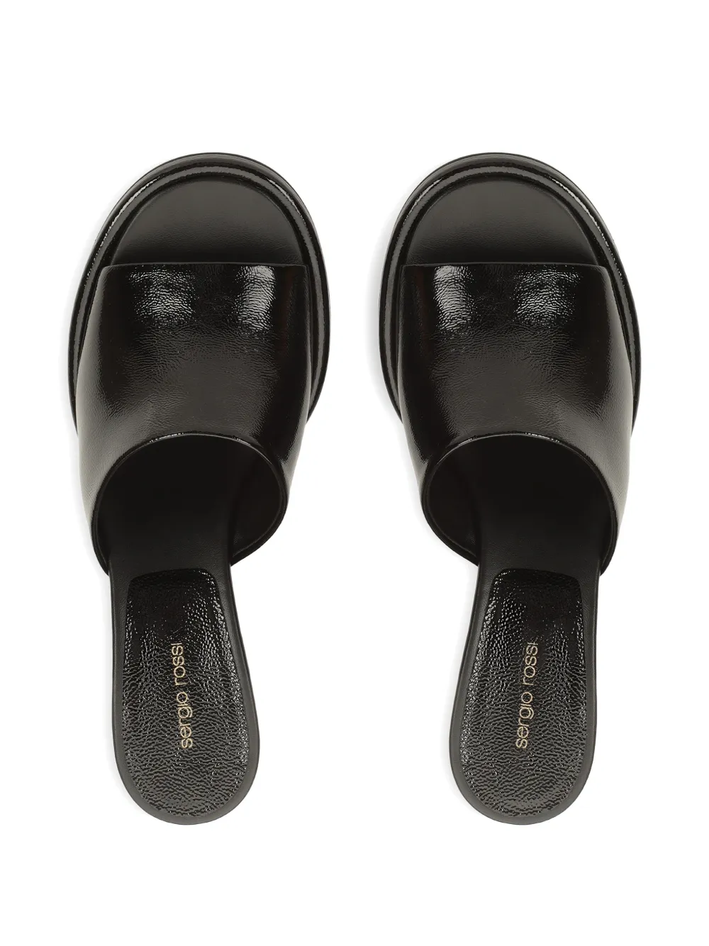 Sergio Rossi 60mm Orb leather mules Zwart