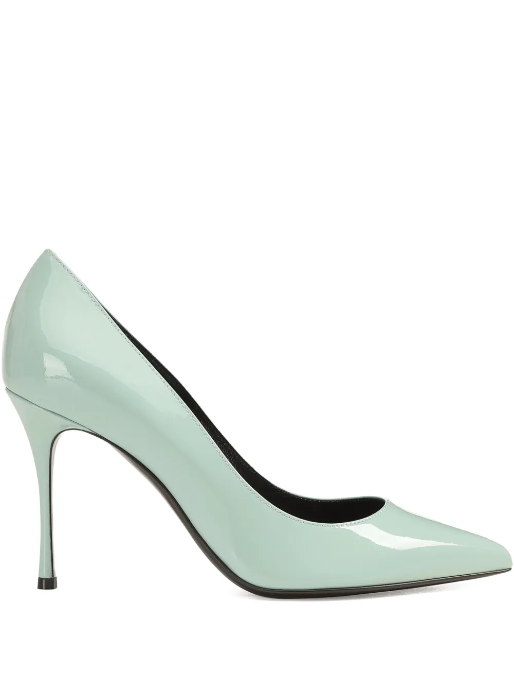 Sergio Rossi 90 mm Godiva pumps met puntige neus Groen