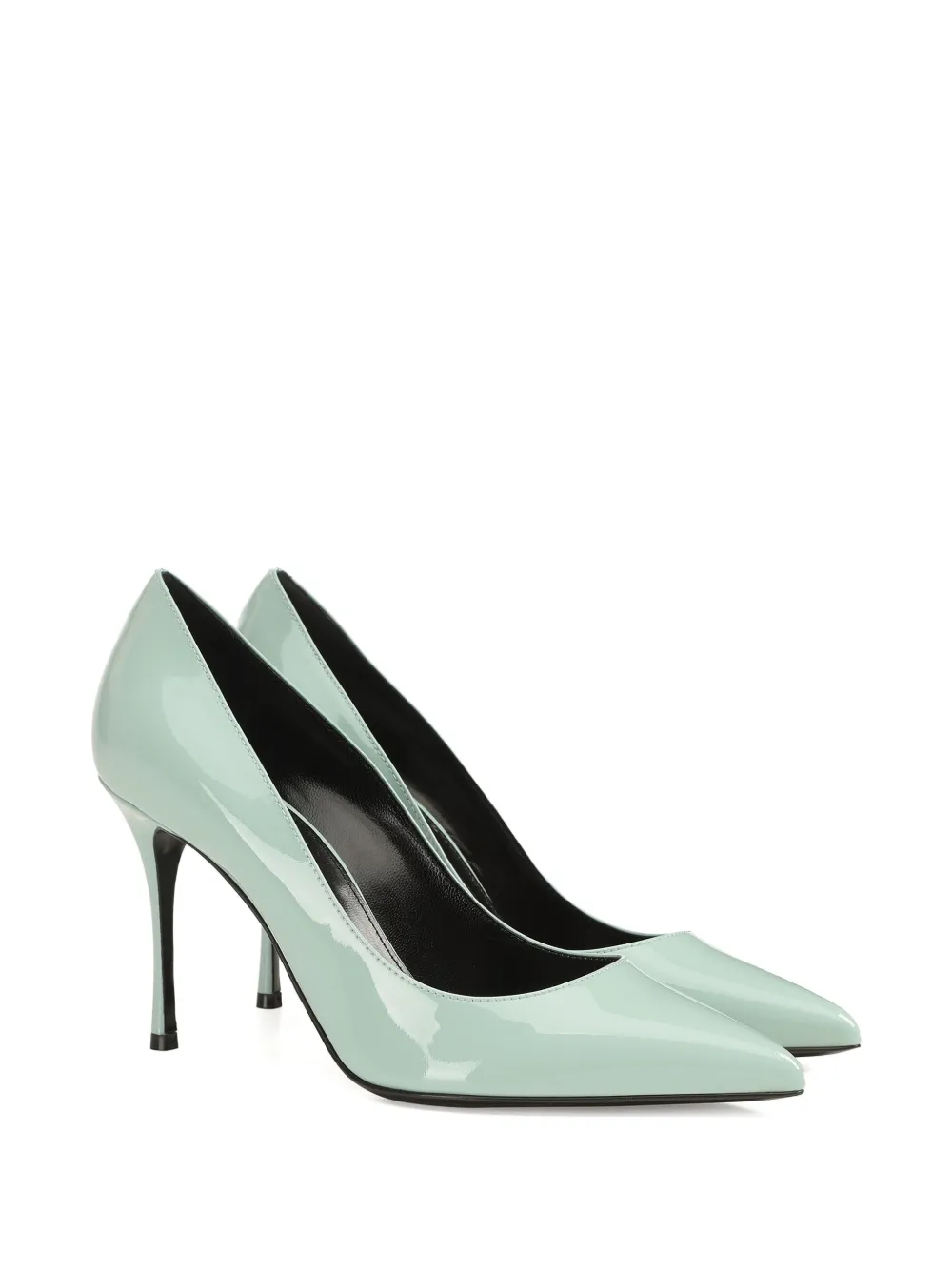 Sergio Rossi 90 mm Godiva pumps met puntige neus Groen