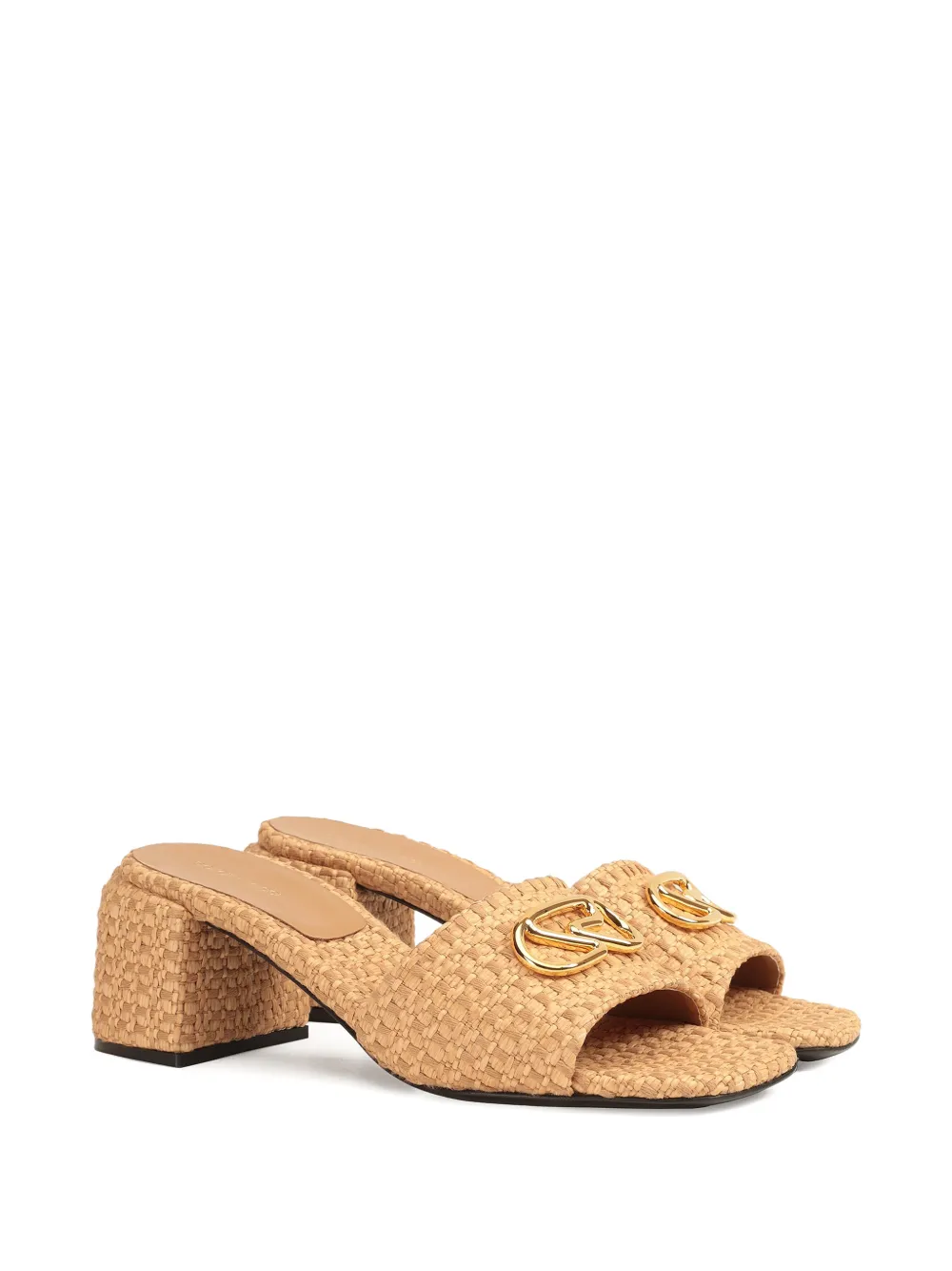 Sergio Rossi 55 mm Surge muiltjes met blokhak Beige