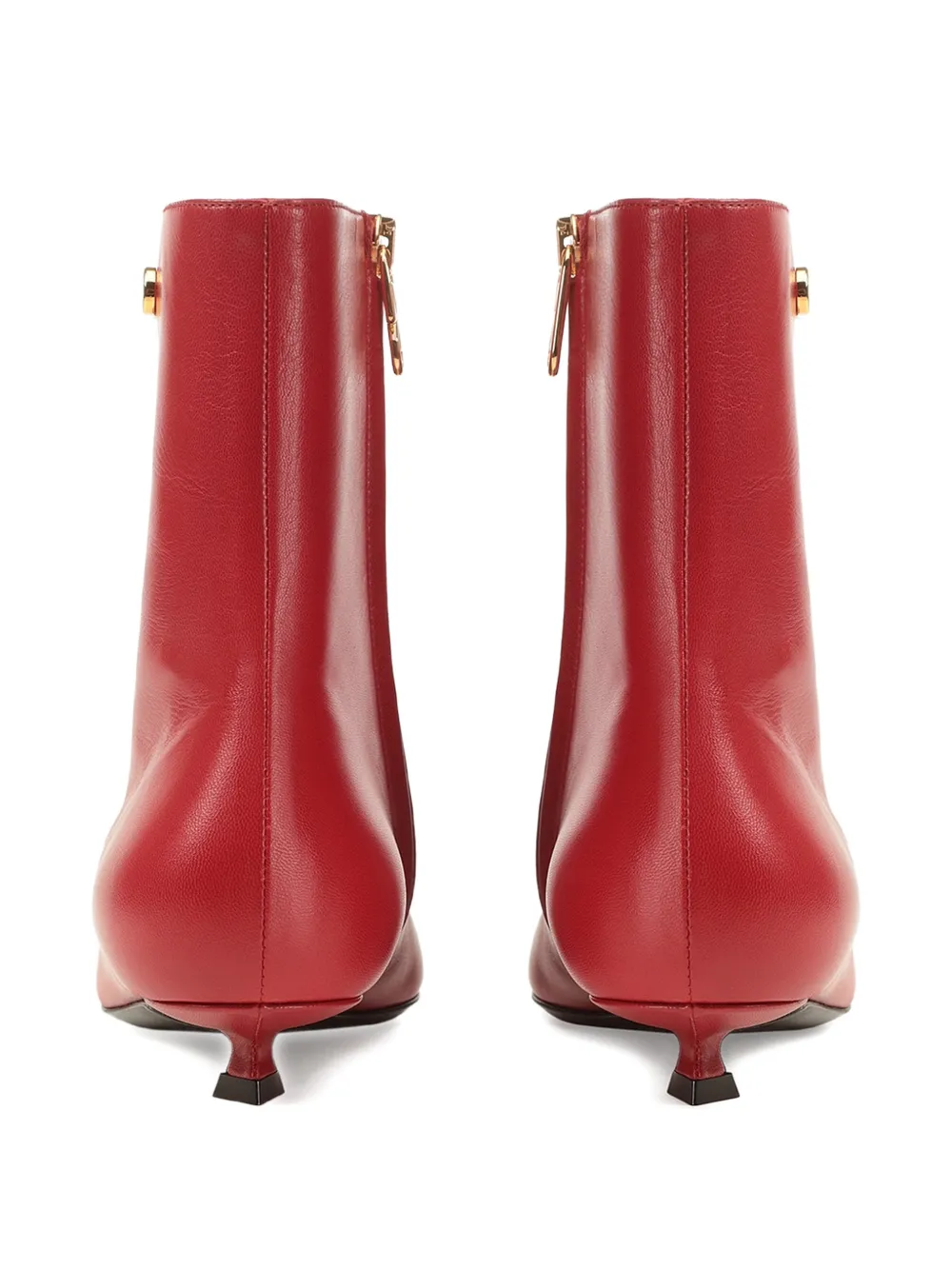 Sergio Rossi 25mm Surge Leather Boots In Red