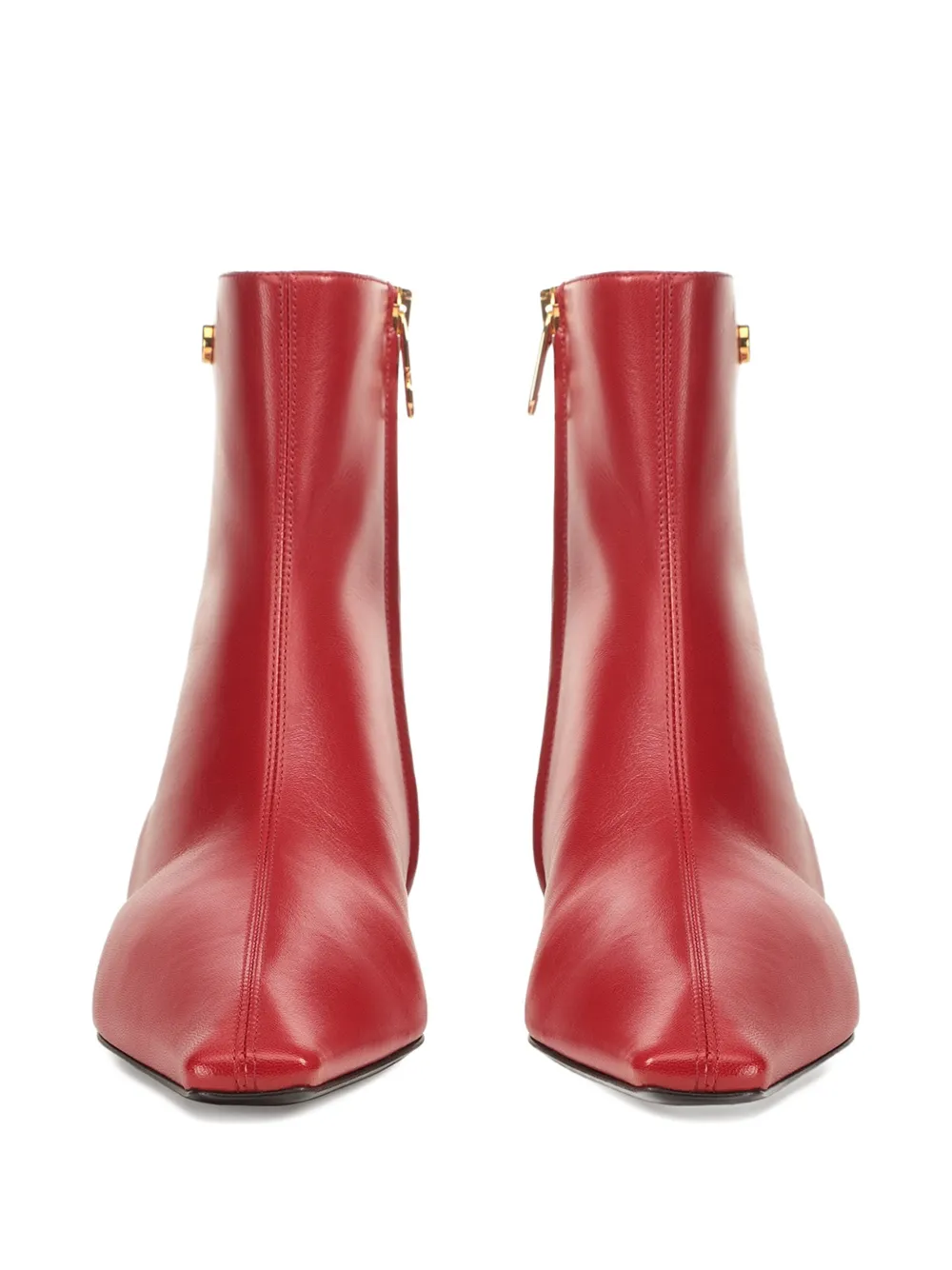 Sergio Rossi 25mm Surge Leather Boots In Red